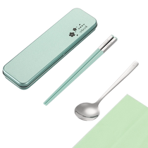 onlycook portable tableware 304 stainless steel chopsticks and spoon set iron box student chopsticks and spoon storage box