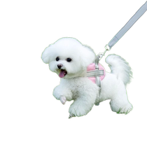 Pet puppy reflective outdoor traction chest and back anti-breakaway artifact Bichon Teddy dog ​​walking rope