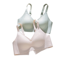 Catman Seamless Underwear Bra Womens Large Breasts Reveal Small Breasts Gathered No Wires Beautiful Vest Style Anti-Sagging Large Size Bra