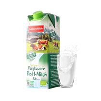 Salzburg pure milk full-fat organic 3 8% 1L*1 box Austrian imported student breakfast nutritional calcium supplement
