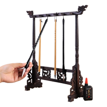 Brush hanging rack Brush holder pen hanging solid wood hanging brush pen holder display rack brush rack calligraphy special pen holder