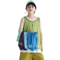 Yibeitong Boys Summer Suit 2024 New Boys Summer Vest Casual Middle and Large Children Summer