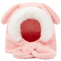Balabala childrens hat and scarf all in one for boys and girls to keep warm thick comfortable and warm in winter cute and cute