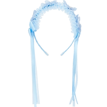 Balabala childrens headwear girl hair accessories cute and unhurt hair girl flower girl flower ring flow su-sweet hair hoop