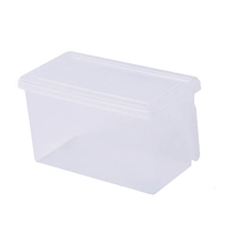 PANAVI with lid fridge Food refreshing box rectangular plastic containing box storage sealed cartridge handle