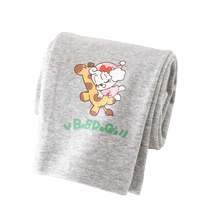 Babudou girls pants spring and autumn thin pure cotton outer wear small girl baby trousers leggings childrens clothing