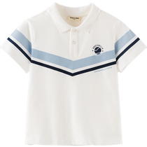 Davibella children T-shirt 2024 summer loaded boy polo polo shirt CUHK boy short sleeve hooded sweatshirt