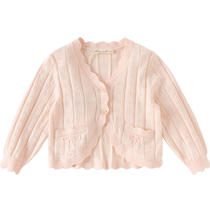 David Bella – pull fin pour enfants cardigan dété nouveau style pull en pur coton pour filles chemise de climatisation pour bébé