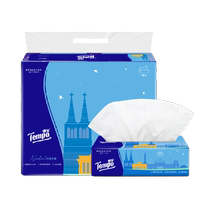 (Ten billion subsidy) Tempo Depot soft-pumped European holiday unscented removable paper towels 4 layers 80 pieces * 10 packs