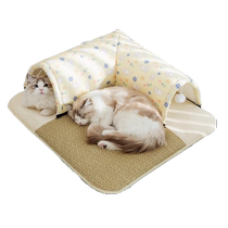 Cat nest for all seasons removable and washable cat tunnel cool nest mat cat mat summer cat and rabbit shelter