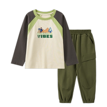 () Paw Paw Team Boys Autumn Suit Childrens Casual T-shirts and Sweaters Spring and Autumn Boys Clothes