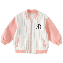 David Bella Girls Sports Jacket 2024 New Spring Clothing Childrens Baseball Uniform Baby Fashionable Outerwear