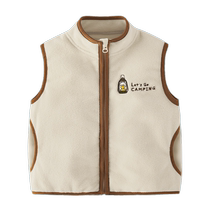 Boys vests spring and autumn childrens autumn and winter polar fleece vests childrens autumn sleeveless cardigans fashionable baby vests for men