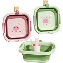 Beideli newborn baby and childrens products foldable face wash and butt wash cartoon PP baby basin