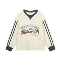 Good Friend Sweatshirt Maradin Childrens Sweatshirt 24 Autumn New Style Retro College Round Neck Sweatshirt for Men and Women