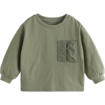 Mark Jenny Boys Mountain Series Outdoor Large Pocket Long Sleeve T-Shirt Childrens Top 2024 Autumn New Style