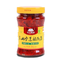 Tianshan Snow Lotus Chili Shreds 260g x 7 bottles of Xinjiang specialty chili sauce for rice and noodle sauce