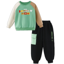 Piggy Banner childrens clothing 2024 winter new style childrens tops and trousers two-piece set childrens boys suits baby fashion
