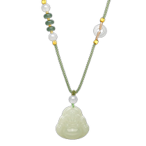 Zokai Hotan Jade Pendant Buddha Maitreya Buddha Jade Pendant Necklace New Gift