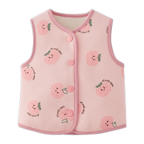 女童马甲春秋幼童秋冬加绒背心小童坎肩保暖外套秋装宝宝开衫马夹