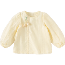David Bella Childrens Lyocell Shirt 2024 Autumn New Girls Shirts Large Childrens Chinese Style Tops