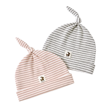 Nido Bear 2024 Newborn Boneless Fetal Hat Nordic Striped Baby Fontanelle Hat Newborn Baby Hat Spring and Autumn Style