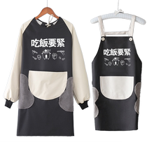 Long-sleeved apron waterproof and oil-proof kitchen household 2024 new Internet celebrity catering special coverall apron men and women fashion