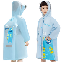 (Special flash sale) Deli raincoat childrens long full-body rainproof school bag baby poncho student