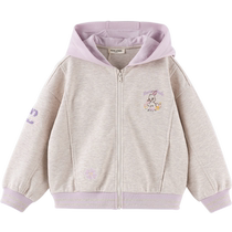 David Bella Girls Jacket Childrens Sports Casual Top 2024 Autumn New Girls Hooded Cardigan Childrens Clothing