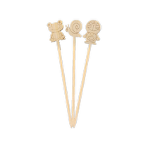 Quality bamboo skewers cartoon skewers 11cm*50 candied haws disposable fruit skewers short skewers mixed barbecue skewers