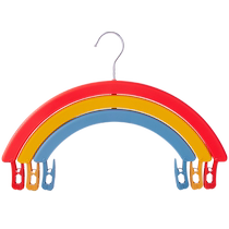 Japanese House Story Rainbow Clothes Hanger Multifunctional Wardrobe Hanging Clothes Non-slip Seamless Storage Clip Clothes Drying Rack