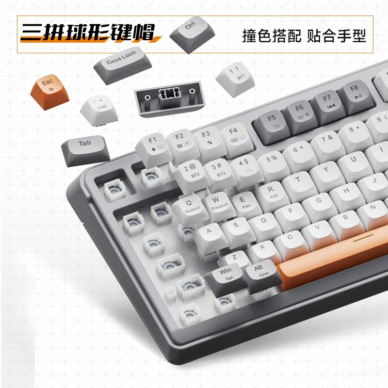 AOC Bluetooth wireless keyboard GK210 three-mode game office computer wired e-sports mechanical feel spherical keycap
