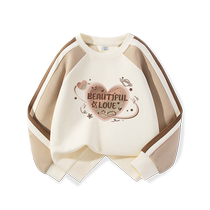 Jeanswest girls sweatshirt spring and autumn 2024 new childrens thin autumn clothes girls autumn long-sleeved tops