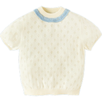 Mini Balabala filles T-shirt Parent-enfant vêtements été bébé champignon tricoté mère-fille vêtements enfants manches courtes