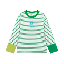 Maradin childrens clothing childrens T-shirt 24 autumn new style girls and boys striped contrasting sports and leisure outdoor long-sleeved T-shirt