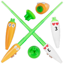 Telescopic radish sword Internet celebrity cool luminous black technology toy children boys and girls radish family genuine radish knife