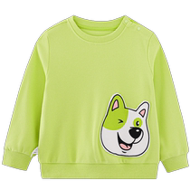 Piggy Banner Childrens Clothing 2024 Spring New Childrens Long-Sleeved Tops Little Boys Sweaters Round Neck Baby Toddlers