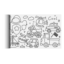 Child graffiti fill color 3m Painting long painting Volume drawing paper Fill color canvas Kindergarten No dirty wall can be affixed with color toy