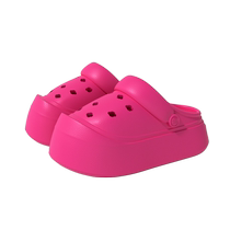 Chikoku Toast Baotou Slippers Womens Summer Outerwear Comfortable Breathable Thick Bottom Increased Big Toe Croc Shoes Shorty Le