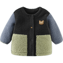 (净电绒)迷你巴拉巴拉男女童抗静电双面绒外套宝宝保暖毛绒外套