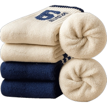 Childrens thickened terry socks boys towel socks boys and girls sports socks plus velvet warm baby mid-tube autumn and winter