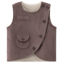 (灯芯绒)婴幼儿摇粒绒马甲冬季装保暖上衣宝宝背心马夹加厚外套