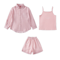 Kappa Kids Kappa three-piece girls suit summer thin childrens skin coat vest shorts