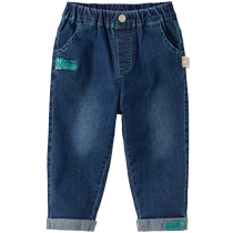 (Same style in the mall) David Bella childrens pants 2024 new spring and autumn boys denim trousers baby childrens clothing