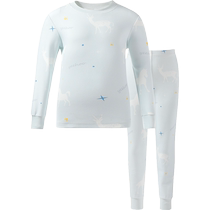 YEEHOO Yings childrens pajamas home autumn clothes and long pants set boys and girls thermal underwear medium and large childrens base layer