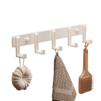 Kabe Milk White Hook Wool Towel Rack Hung Hanger Door Rear Space Aluminum Bathroom Clothing Hook Wall Toilet Glued Hook Kitchen