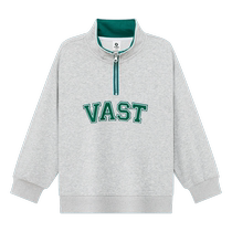 Zuoxi childrens clothing boys sweatshirts autumn childrens tops spring and autumn 2024 new boys college style POLO shirts trend