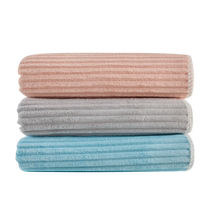 Sanlipi pure cotton towel is not easy to shed absorbs water and is quick-drying coral velvet thickened face wash household adult striped face towel