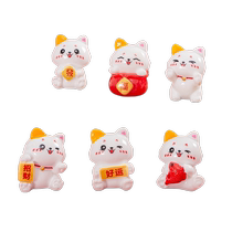 Cartoon ornaments micro landscape cute lucky cat resin crafts desktop car lucky cat small ornaments