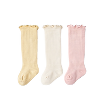 () Xuwei baby socks spring and autumn pure cotton over-the-knee stockings newborn infant baby loose mouth high stockings